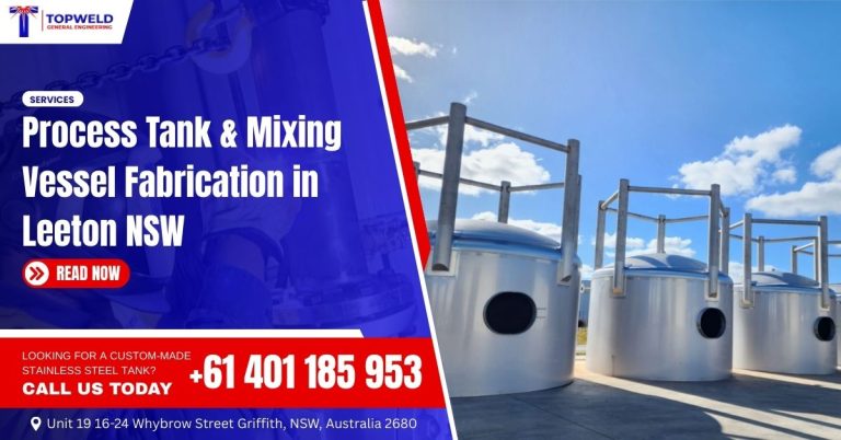 Stainless steel process tank fabricated by topweld expert fabricators for dairy processing company