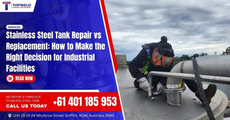 Topweld Expert Welders Repair Stainless Steel Tank for a Food & Beverage Company